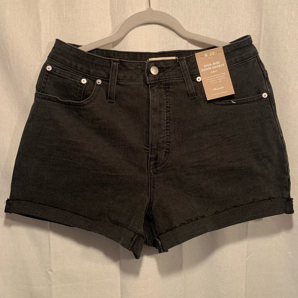 NWT Madewell Curvy High-Rise Denim Shorts - 30
